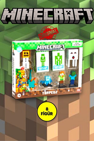 TOYFEST Minecraft 3D Figür Toppeez 8'li Delüks Set - MODEL 4