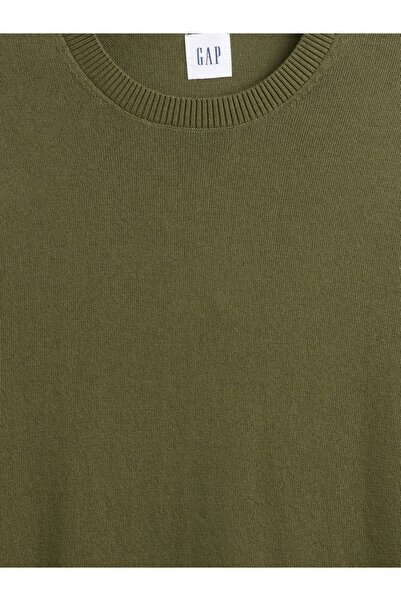 GAP Erkek Haki Bisiklet Yaka Kazak