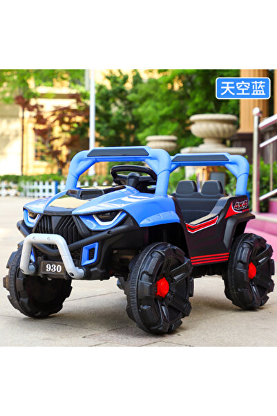 CAR سيارة كهربائية رباعية الدفع بمحركين وبطاريتين، RC 29-930-BLUE