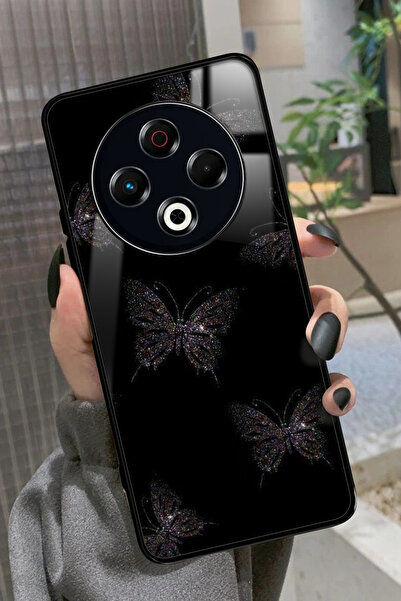 TECNO Spark 30 Uyumlu Kelebek Tasarımlı Parlak Premium Kılıf