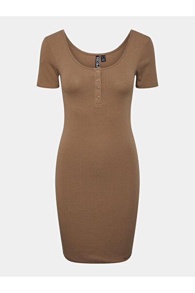 PIECES Γυναικείο Φόρεμα Casual 17146324 Καφέ