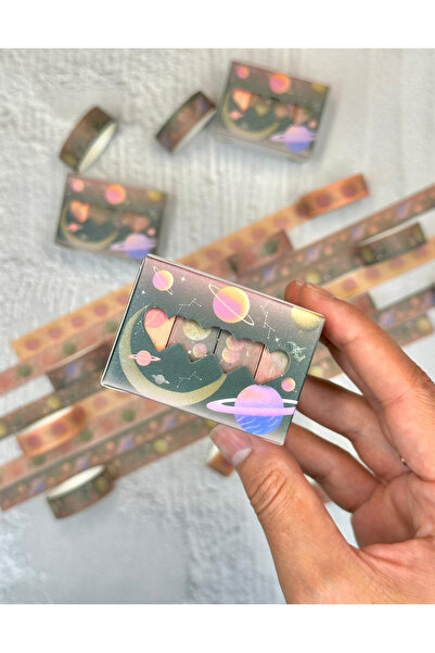 ZeCo Collection Gezegenler Diyarı 4'lü Washi Bant Set/Washi Tape/Masking Tape...