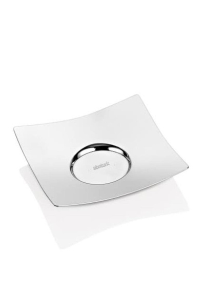 abnturk 12 Adet Kare model Lüks Çay Tabağı Paslanmaz çelik Sade Çay Bardaklar...