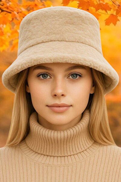 Trenderrs Women's Adjustable Plush Bucket Hat