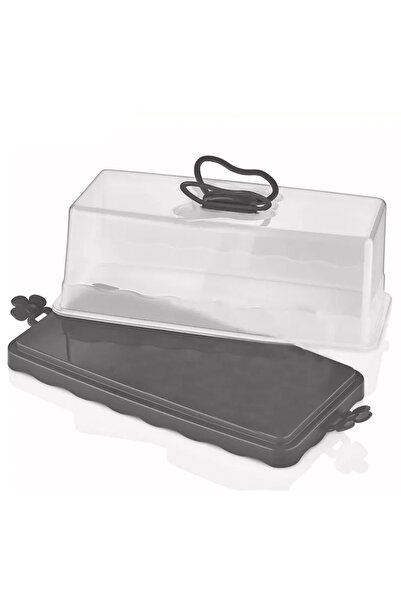 PUFO Cookies platter with transparent lid for serving cakes, cookies, muffins, pastries, 30 cm