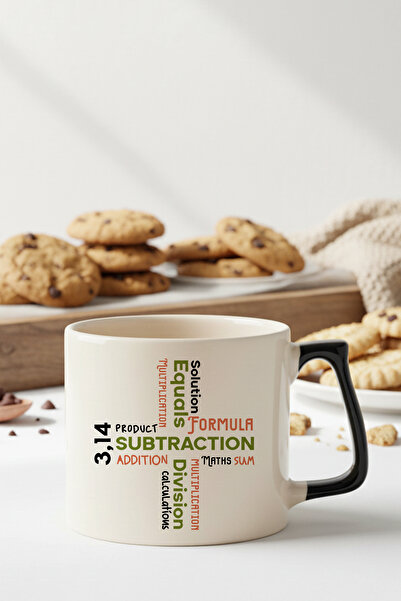 qoeuyl boutique Math Formulas Operations Printed Lightweight Ceramic Mug Cup ...