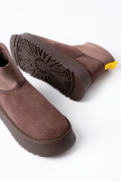 SEEM & BE Donna Streç İçi Kürklü Kadın Kahverengi Bot