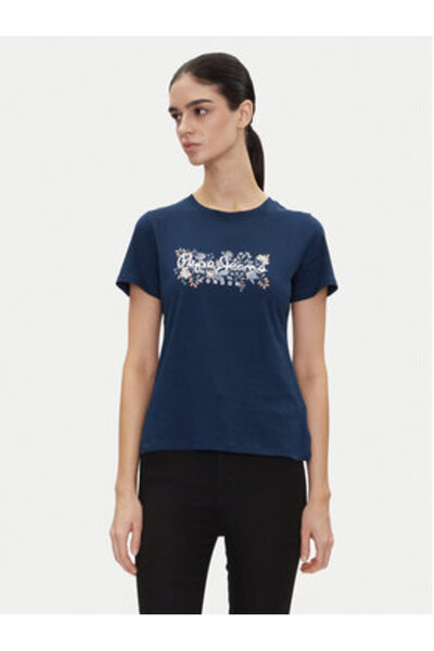 Pepe Jeans Γυναικείο T-Shirt PL506034 Μπλε Σκούρο Μπλε