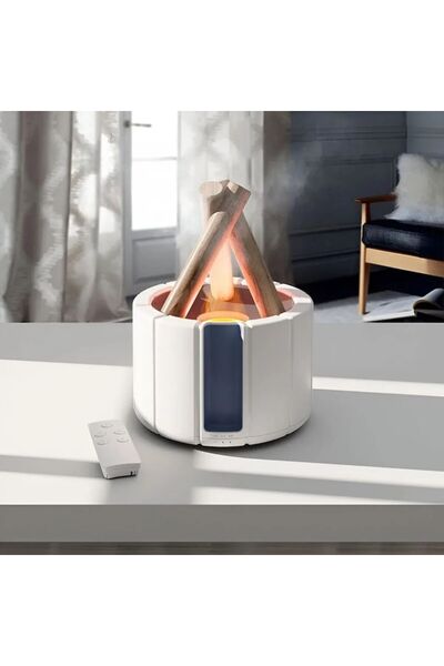 Deliny Umidificator de aer cu ultrasunete Bonfire 250 ml, culori LED, USB-C, alb