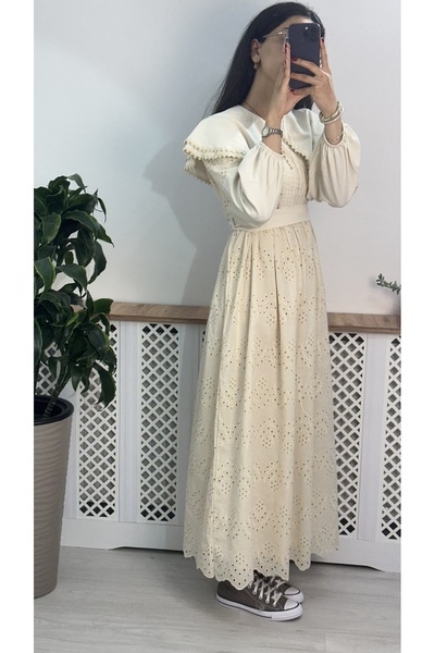 AYSEAKSOY Afra Güpürlü Elbise