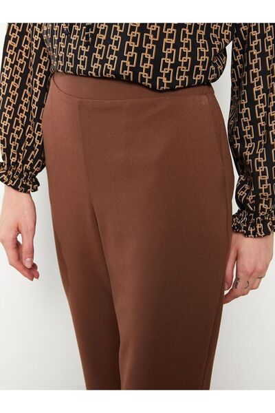 LC Waikiki Kadın Beli Lastikli Rahat Kalıp Düz Pantolon