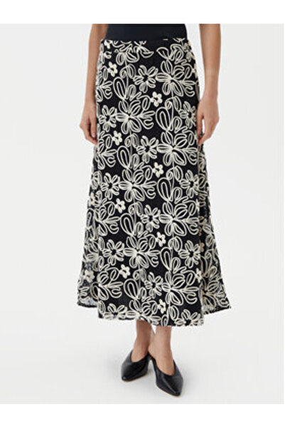 Luisa Spagnoli Γυναικεία Φούστα Μίντι 541989 TENENTE Μαύρη