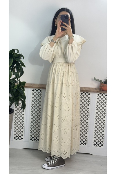 AYSEAKSOY Afra Güpürlü Elbise