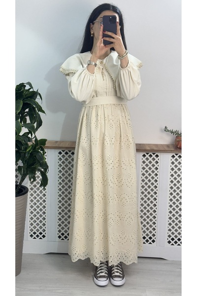 AYSEAKSOY Afra Güpürlü Elbise