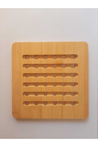 bir sürü eşya pak market Wooden Bamboo Trivet Tea Pot Coaster Square-Hole Pot Holder Tea Pot Mat