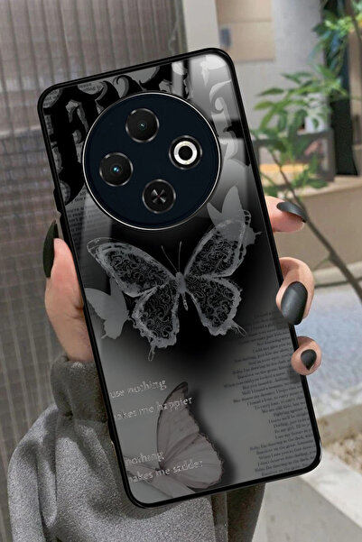 TECNO Spark 30C Uyumlu Kelebek Tasarımlı Parlak Premium Kılıf