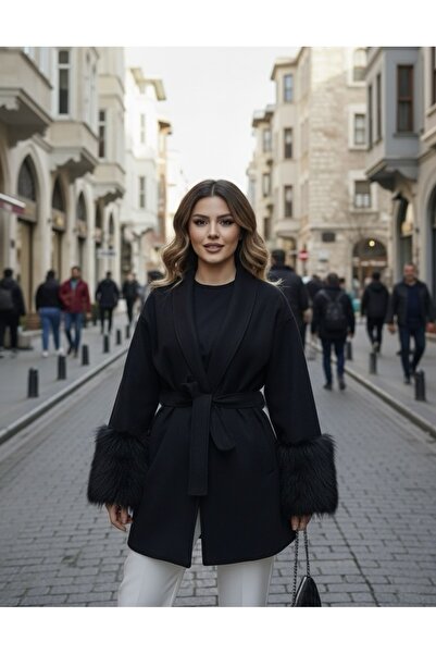 Bersi Butik Γούνινο παλτό με κασμίρ