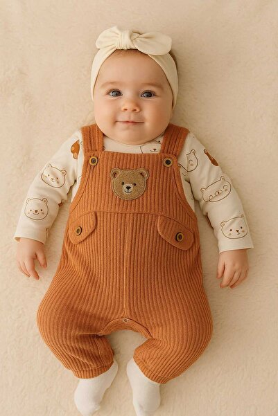 NAFİTO طقم ملابس للأطفال الذكور مكون من 3 قطع، طقم سالوبيت وجوارب، نمط دمية ا...