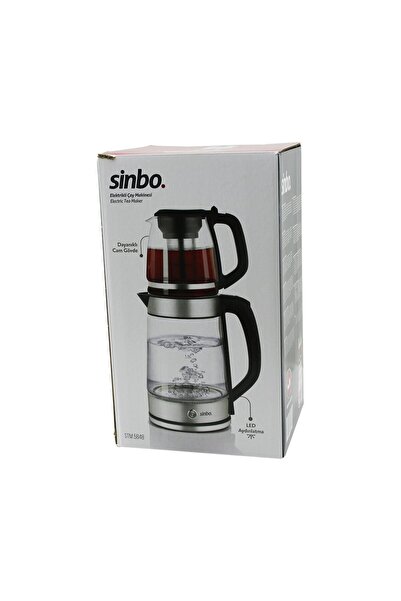 Genel Markalar Elektrikli Çay Seti 2L+1.2L 1500W Mavi LEDli 360° Çelik Süzgeç...