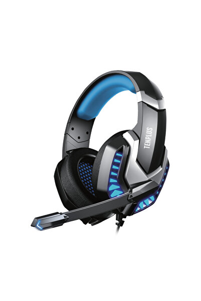 TENPLUS سماعة ألعاب TEN PLUS أحمر مع مايكروفون وإضاءة LED