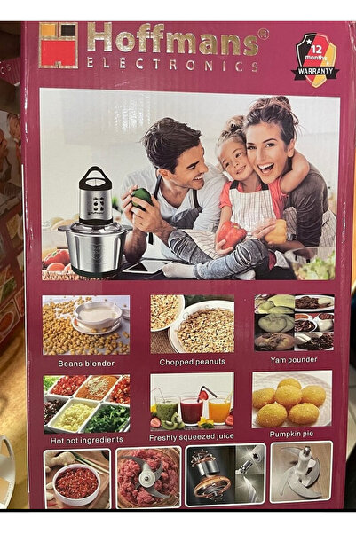 DEKORANLA Güçlü 5L Elektrikli Çelik Doğrayıcı ve Blender, Gri