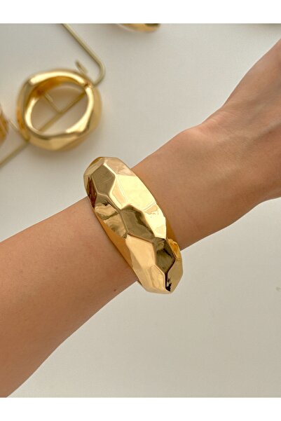 YOUES JEWELRY Çelik Kalın Kelepçe Bilezik Kadın Erkek Unisex Bileklik