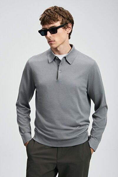 Lufian 112090149 Donald Kazak Erkek Sweatshirt GRİ