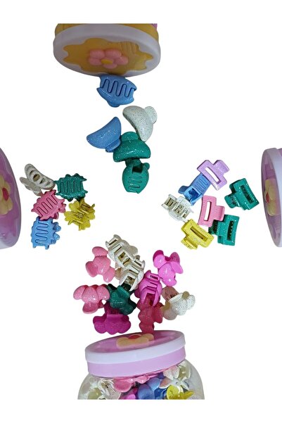 Generic Latest Trending Multishape Assorted Plastic Hair Clips and Accessories for Kids, Multicoloured, Set