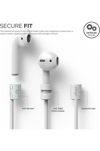 Elago حزام لسماعات AirPods - أبيض