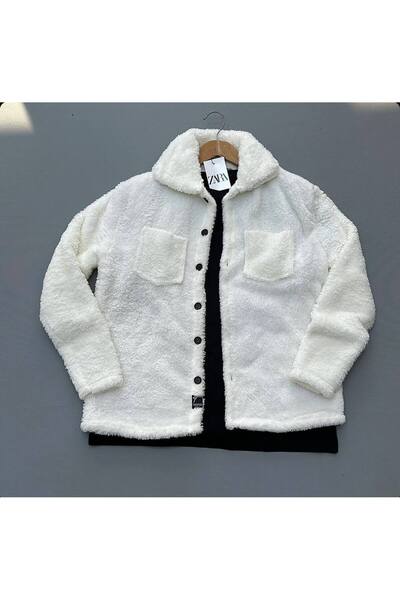 brozzi men Jachetă albă de pluș unisex