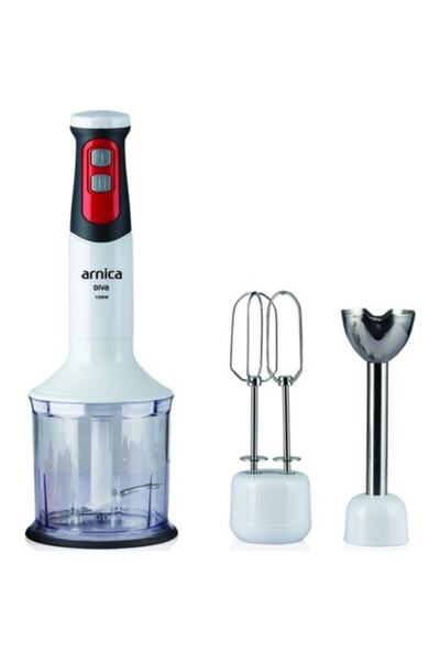 DEKORANLA Beyaz Çok Fonksiyonlu Blender Seti, Pratik ve Şık Mutfak Aksesuarı