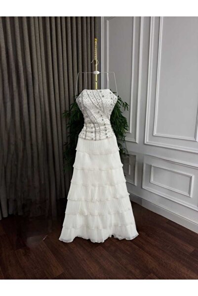 Diva style فستان سهره شيفون مميز وراقي تطريز