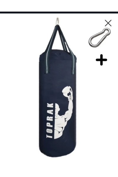 TOPRAK SPORT 60x20 CM LACİVERT BOŞ BOKS TORBASI KARABİNA HEDİYELİ