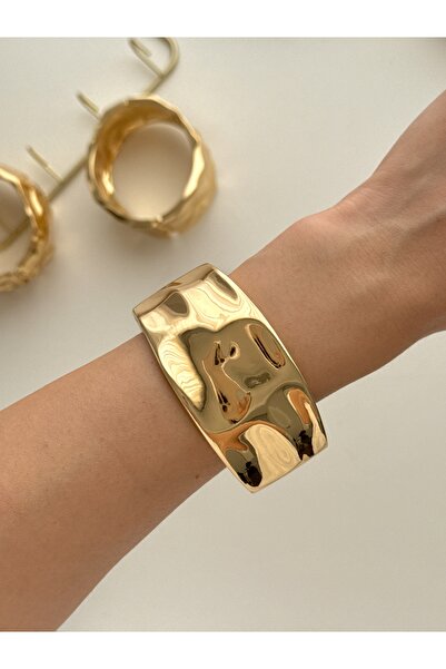 YOUES JEWELRY Çelik Kalın Kelepçe Bilezik Kadın Erkek Unisex Bileklik