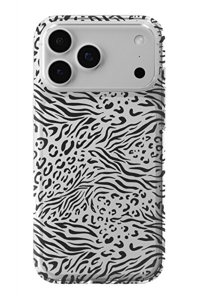 moonset Iphone 17 PRO MAX Uyumlu Desen Tasarımlı Baskılı Şeffaf Telefon Kılıfı