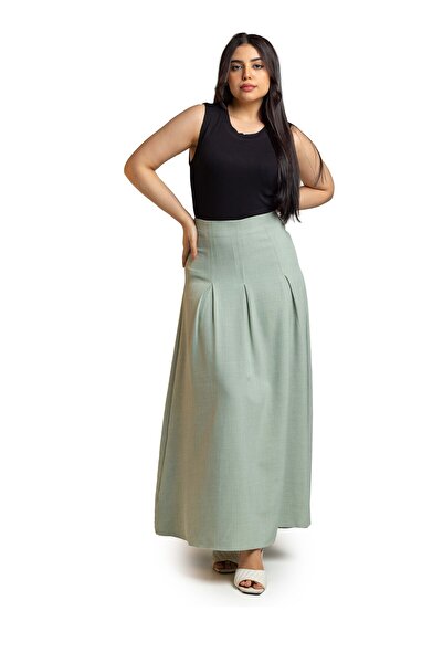 SUGA Magic crepe cloche maxi skirt