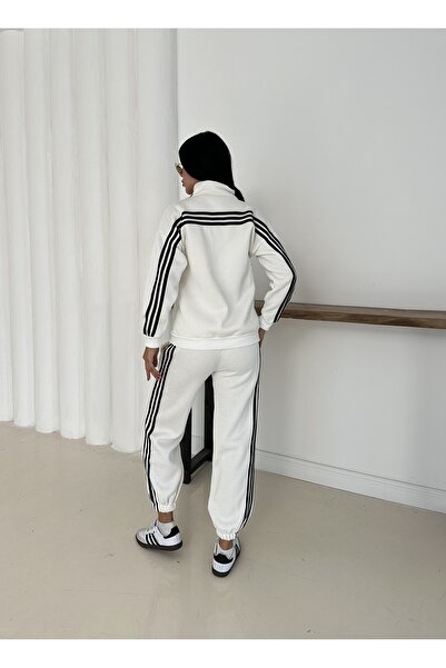OTAKU Oversize Stripe Detailed Cardigan Tracksuit Set