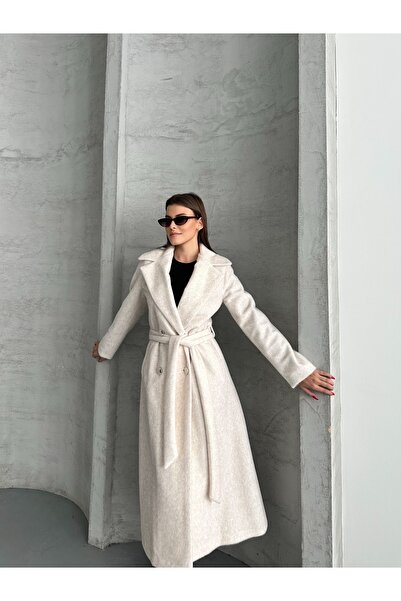 Fashionbox γυναικείο παλτό υψηλής ποιότητας με υφή με τρίχες και υφή με αποχρώσεις 25106