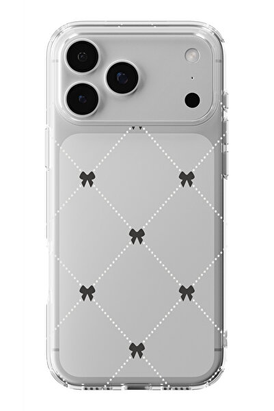 moonset Iphone 17 PRO MAX Uyumlu Kurdeleler Tasarımlı Baskılı Şeffaf Telefon ...