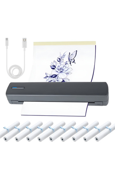 OEM Imprimanta Termica Portabila Profesionala pentru Tatuaje, Usoara, Rapida, cu Bluetooth si USB