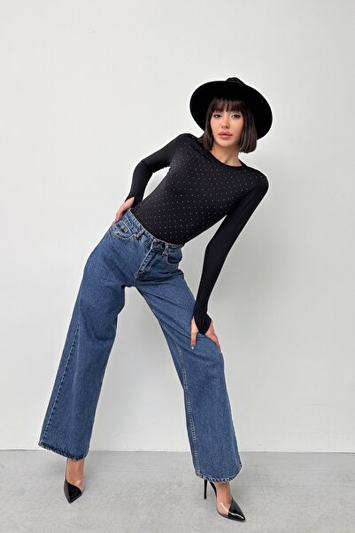 New Now Love It Stone-Detail Finger-Through Modal Blouse