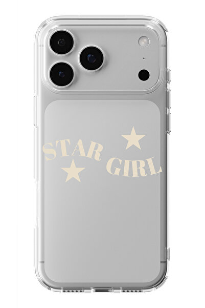 moonset Iphone 17 PRO MAX Uyumlu Star Girl Tasarımlı Baskılı Şeffaf Telefon K...