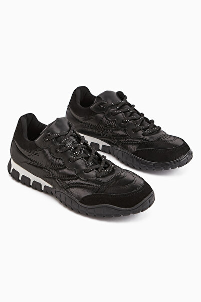 Limoya Leen Black Parachute Fabric Women's Sneakers