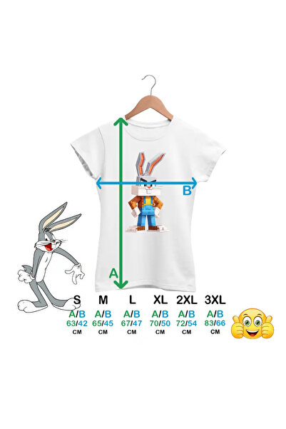 OEM Tricou Femei Bugs Bunny Minecraft