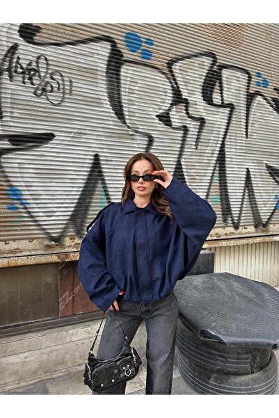 ALVOR supradimensionat Bomber Jachetă din piele moale