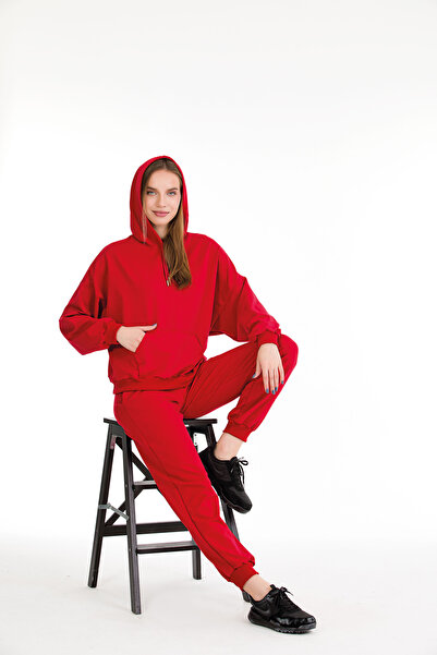 MOPİ Soft Two Thread Tracksuit with Hood and Kangaroo Pocket