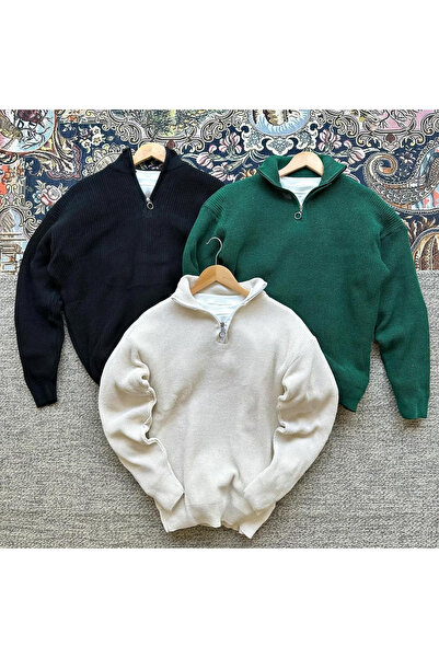 Pinem Pachet de 3 tricotaje pentru bărbați material reiat cu jumătate de ferm...