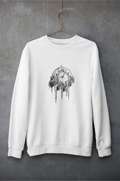 MAGORS سترة رياضية قطنية مطبوعة بأكمام طويلة وياقة دائرية بثلاثة خيوط من أتاتورك