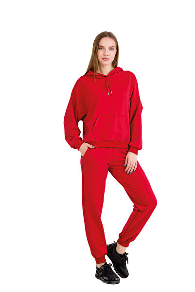 MOPİ Soft Two Thread Tracksuit with Hood and Kangaroo Pocket