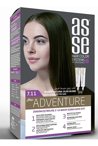 SC صبغة شعر تركي أشقر زيتوني متوسط 7.11